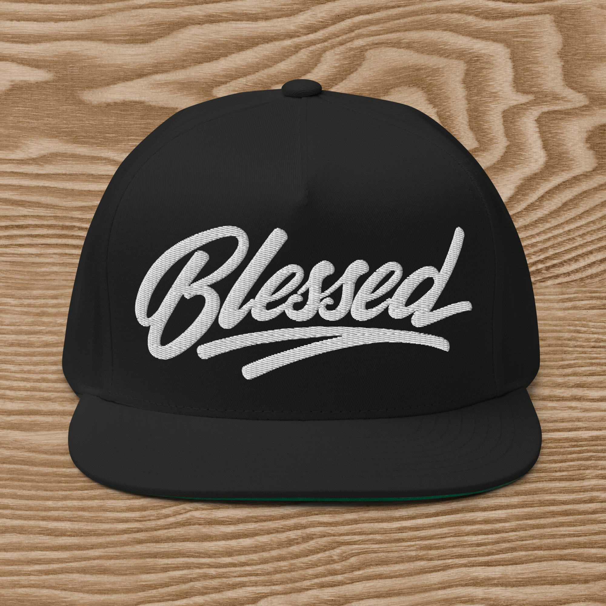 Blessed Flat Bill Cap by Oak City Tees Printing