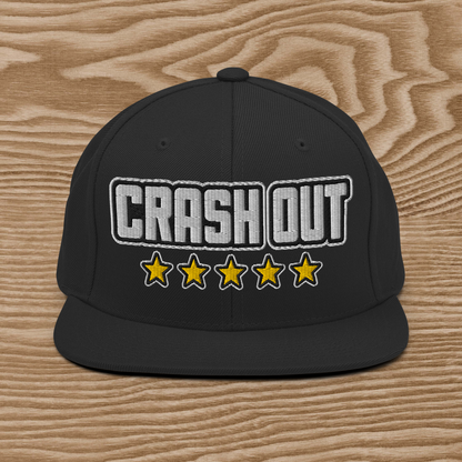 Crash Out Snapback Hat With Adjustable Fit In Green Camo