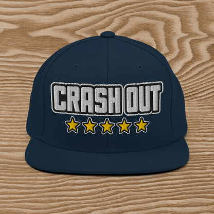 Crash Out Snapback Hat With Adjustable Fit In Green Camo