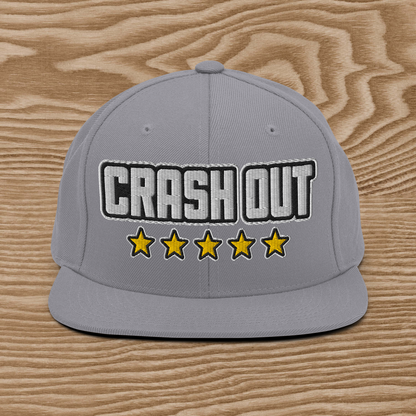 Crash Out Snapback Hat With Adjustable Fit In Green Camo