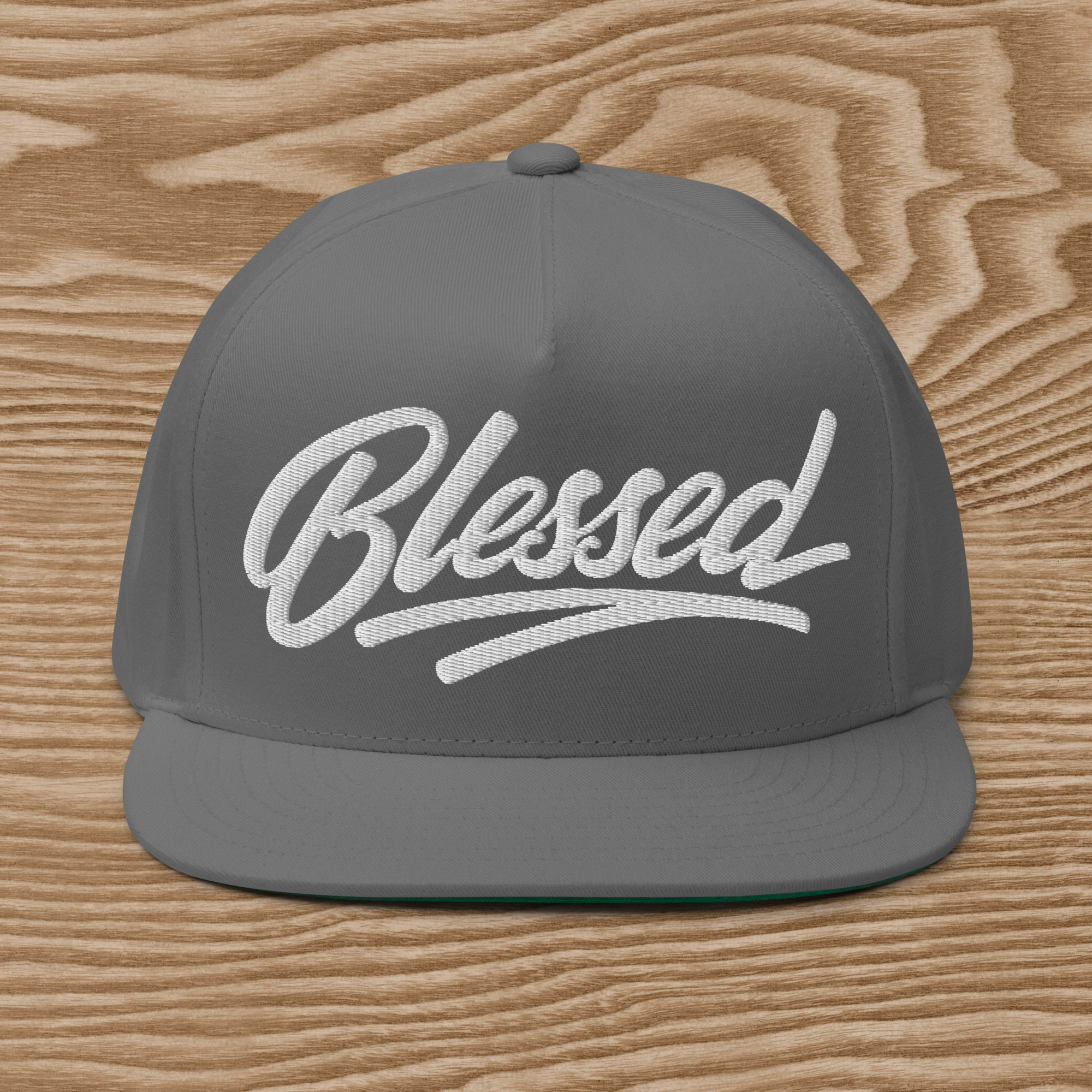 Blessed Flat Bill Cap by Oak City Tees Printing