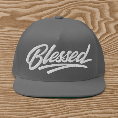 Blessed Flat Bill Cap by Oak City Tees Printing