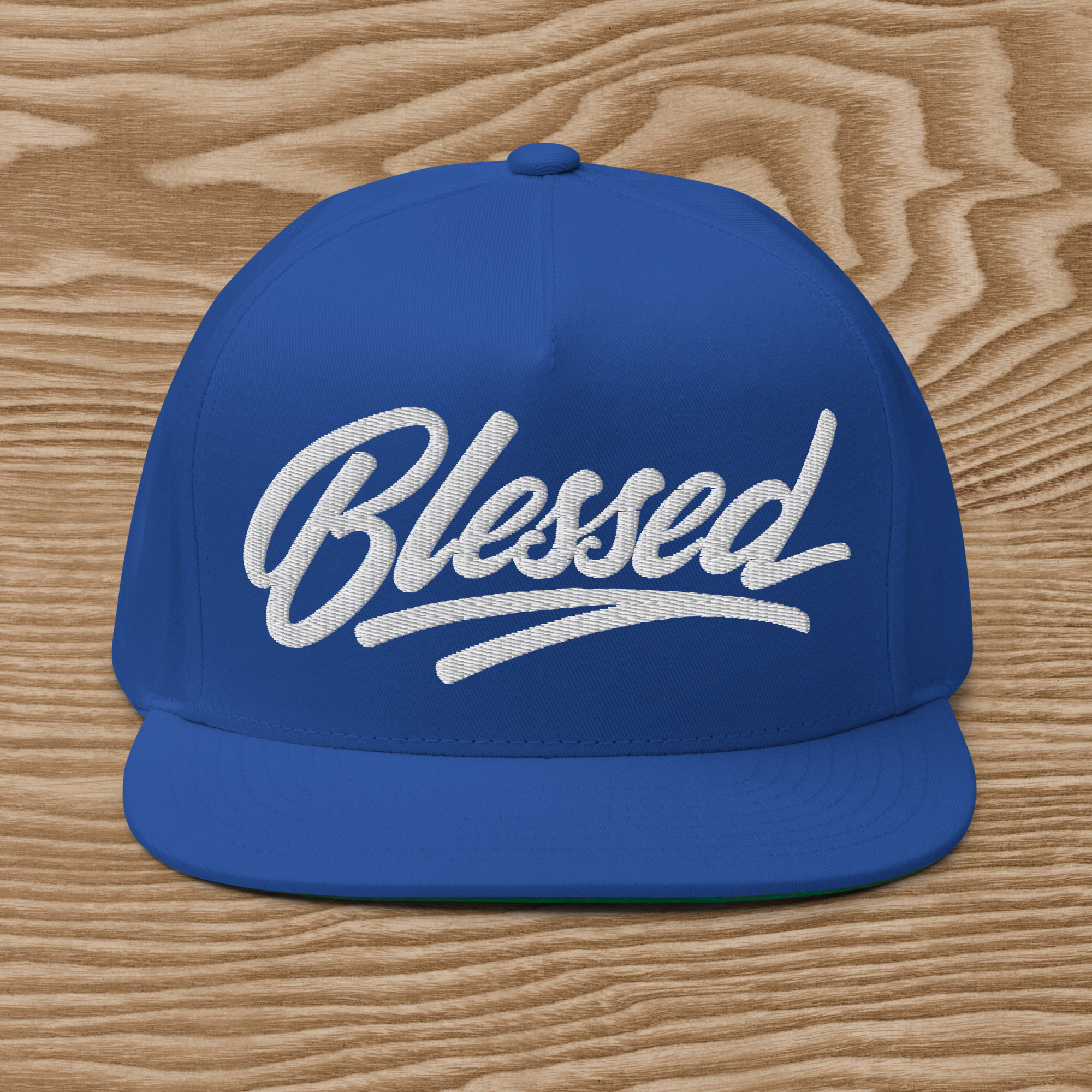 Blessed Flat Bill Cap by Oak City Tees Printing