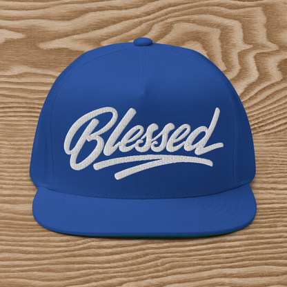 Blessed Flat Bill Cap by Oak City Tees Printing