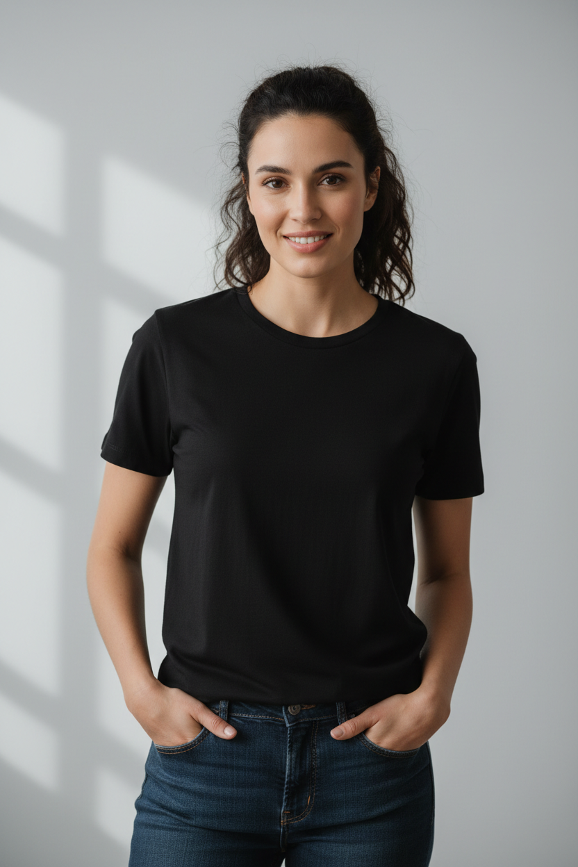 Unisex Black Custom Tee